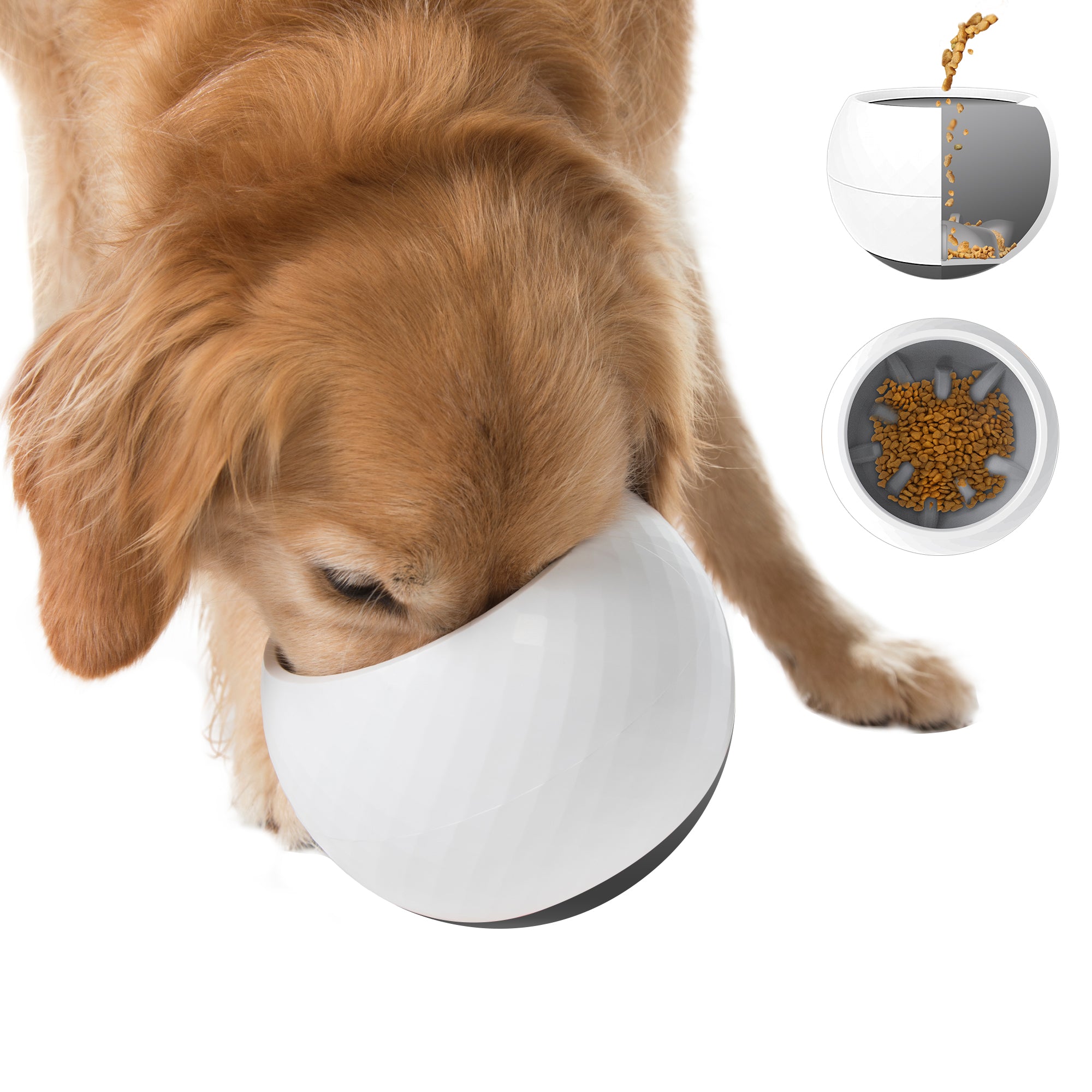 Dog Bowls-Slow Feeder Dog Bowls ,Dog Food and Water Bowls with Slow Feeder Dog Bowls,Collapsible Spill Proof Dog Bowl for Small Medium Dogs Cats Pets